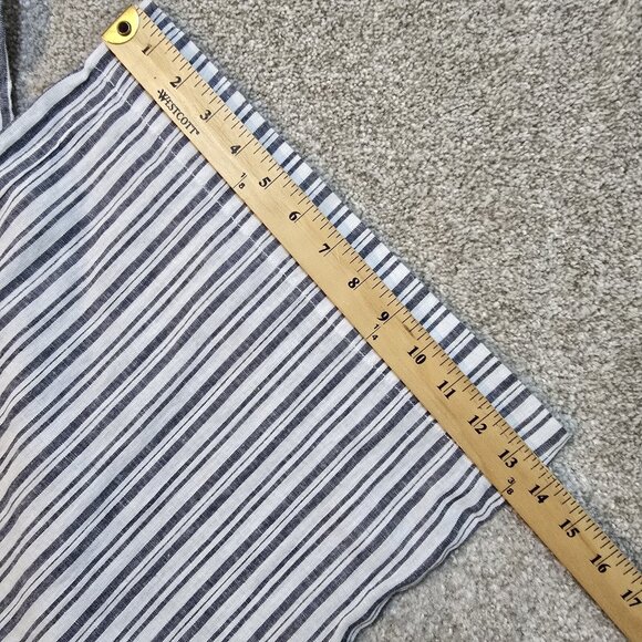 BeachLunchLounge Striped Tie Waist Linen Cotton Jumpsuit Women's Size Medium - Picture 13 of 16